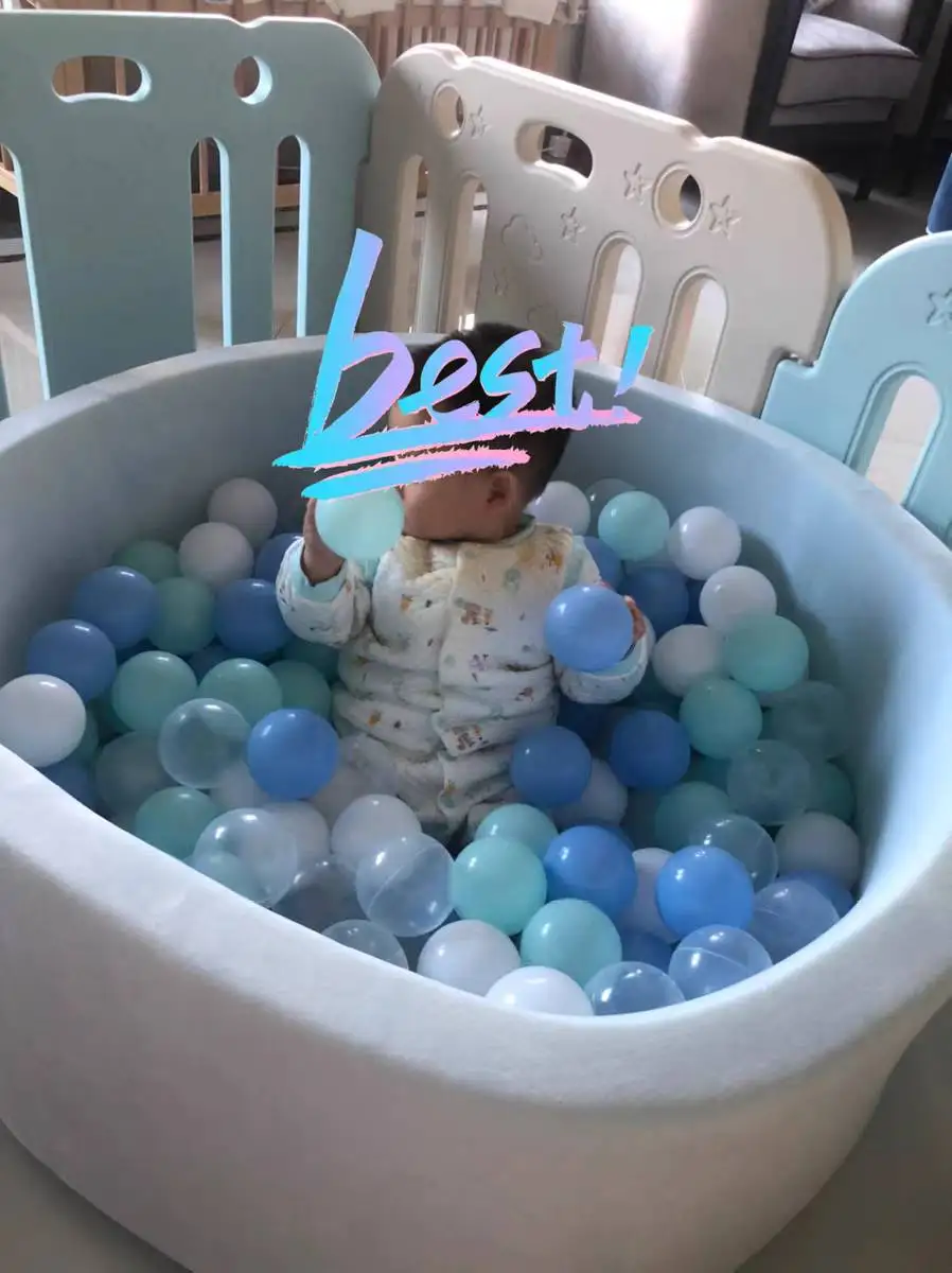 Baby Round Soft Ocean Ball Pool Pit Baby Indoor Playground Children\'s Playpen Baby Fence Kids Safety Barrier Birthday Gift