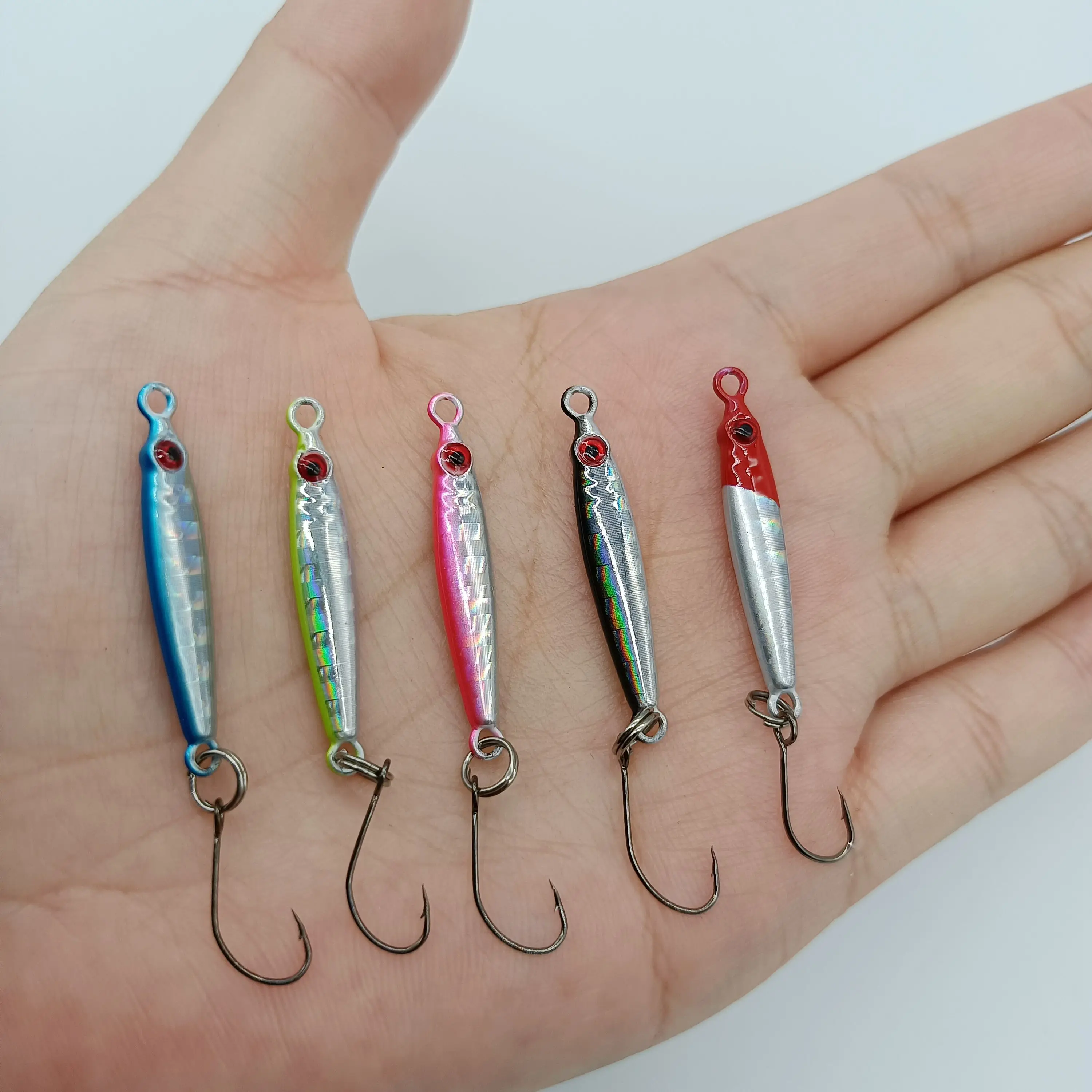 DUODUOYU 1PCS Mini Metall Jig Löffel Angeln Locken 3g/5g Fisch Kleine Fische Mit Einzigen Haken meer Bass Angeln Locken – Detail 2