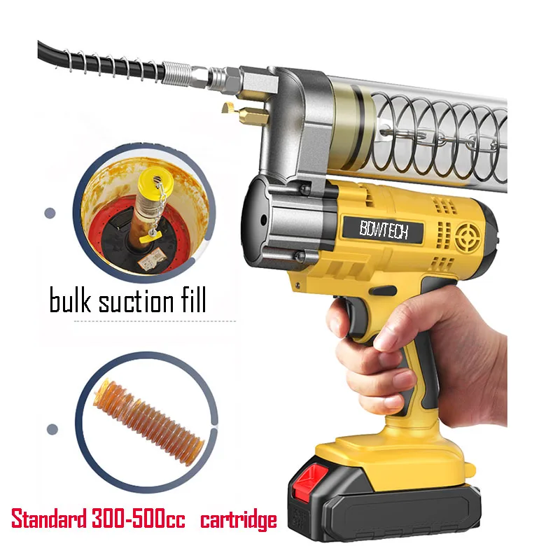Pistola engrasadora inalámbrica con batería y cargador, 20V, ajuste Dual para Cartucho estándar y aceite de Suckion