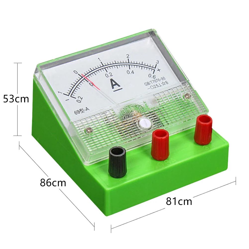 Modello 69 Amperometro CC Doppia gamma 0-0.6A/0-3A Grado 2.5 Elettricità fisica Attrezzatura sperimentale Dimostrazione didattica