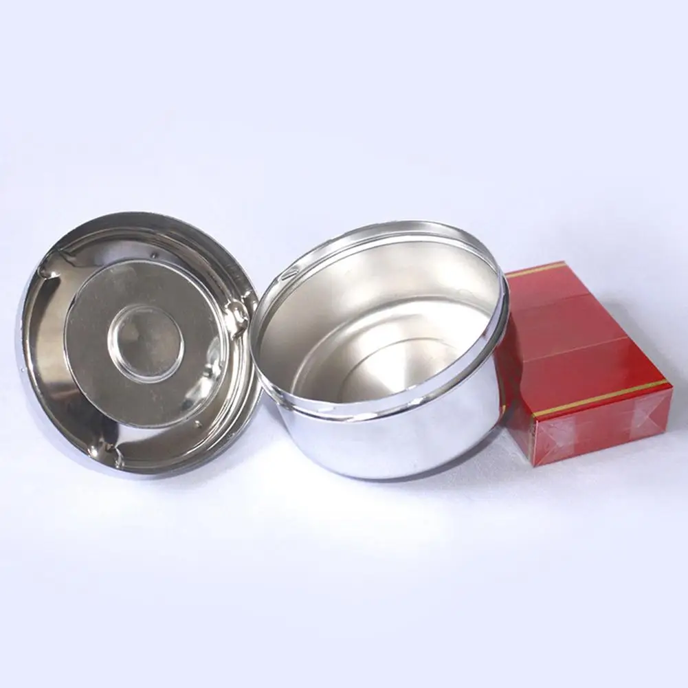 Creative Stainless Steel Windproof Rotation Lid Home Hotel Ashtray Smoker Gift Windproof Stylish Design Durable Convenient