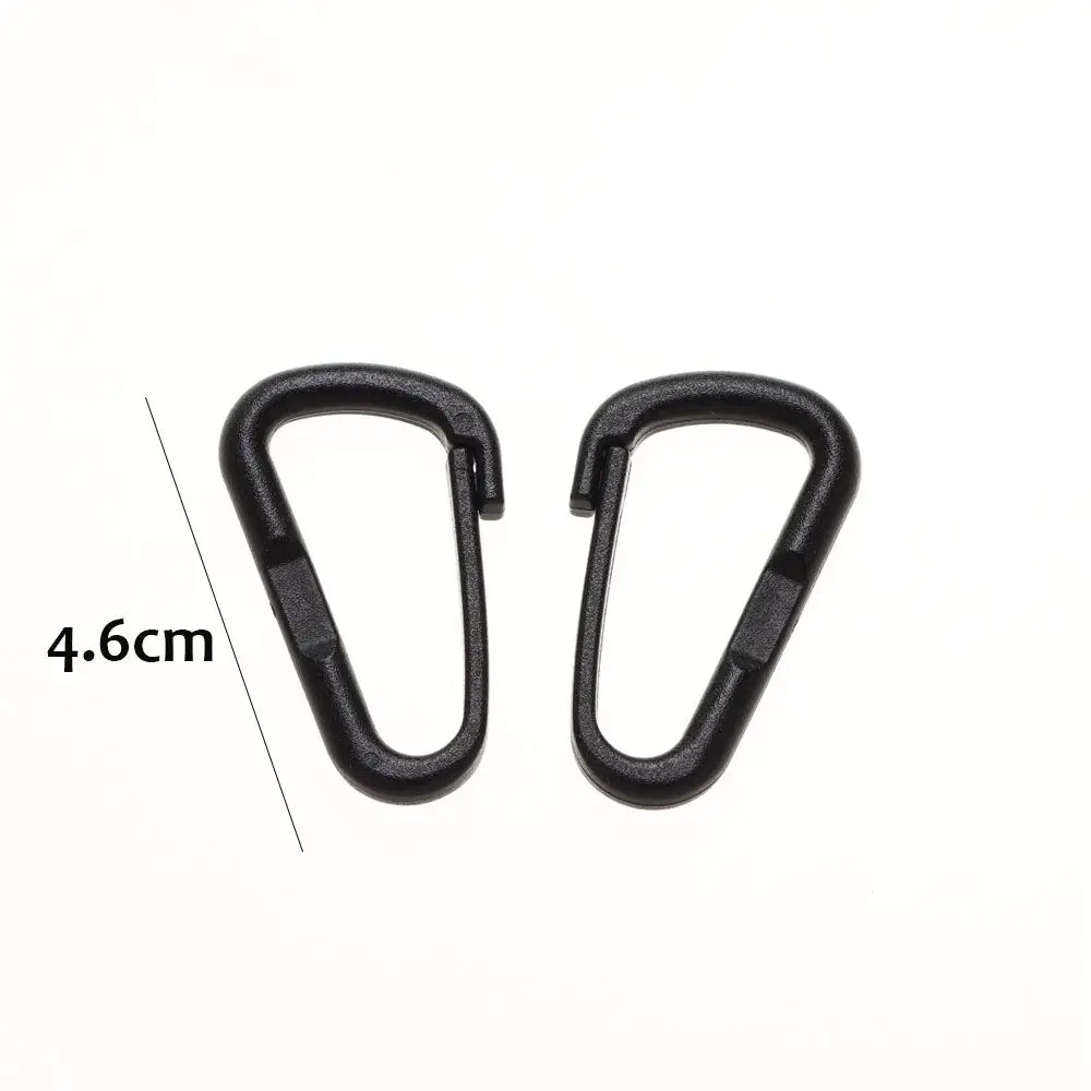 10/20pcs Black Plastic Nylon Carabiner Outdoor Spring Snap Clip Water Bottle Hooks Keychain Climbing Camping Hiking Quickdraws