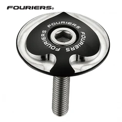 1pc FOURIERS Bicycle Stem Top Cap With Screw Poker Logo for 28.6mm 1 1/8