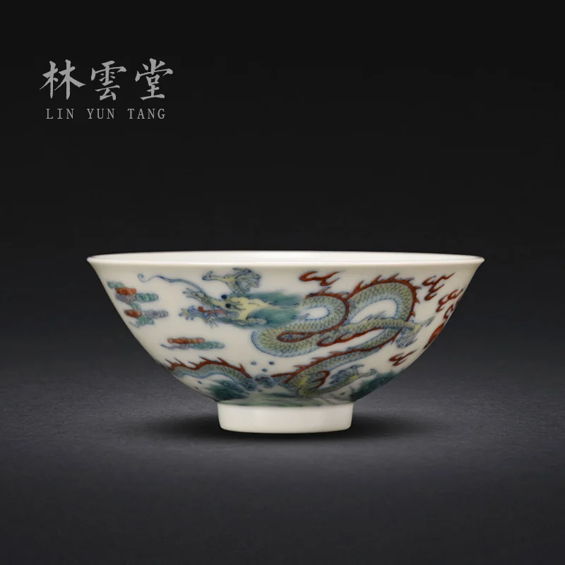 

Lin Yuntang jingdezhen ceramics fights its master kung fu cup cup full hand by hand