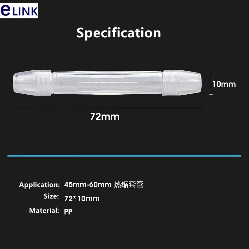 Pudełko ochronne z włókna 150 sztuk do rur termokurczliwych FTTH drop cable 45-60mm przezroczyste pudełko łączące światłowód fabryczny ELINK