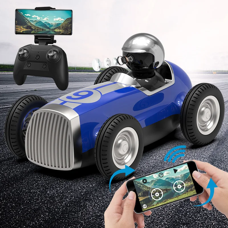 JTY Toys Mini RC Car With 4K HD Camera Bluetooth Music Play APP Control Cars 5G WiFi Remote Control Car For Children Adults Gift