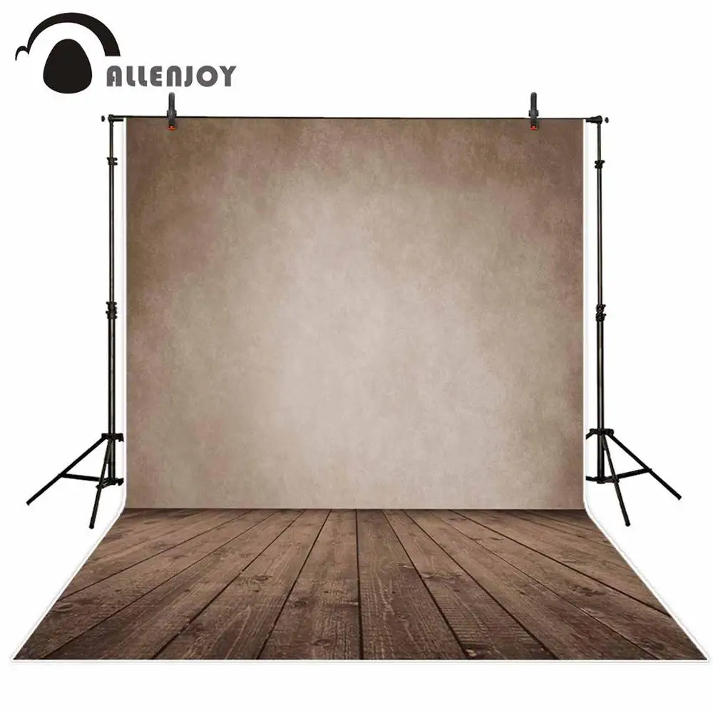 Allenjoy Vinyl cloth photography backdrop old master light brown grunge pure color background photo studio photobooth photophone