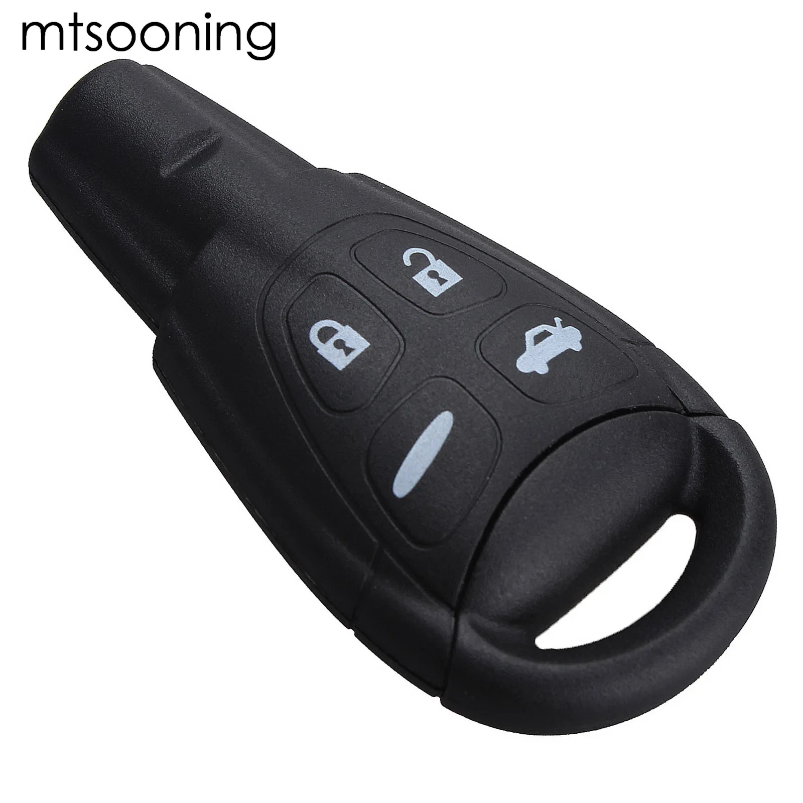 mtsooning Remote Key Shell Fob Blank Blade 4 Button Replacement For 2003-2007 Saab 9-3 Sport Sedan Convertible Sport Combi Wagon