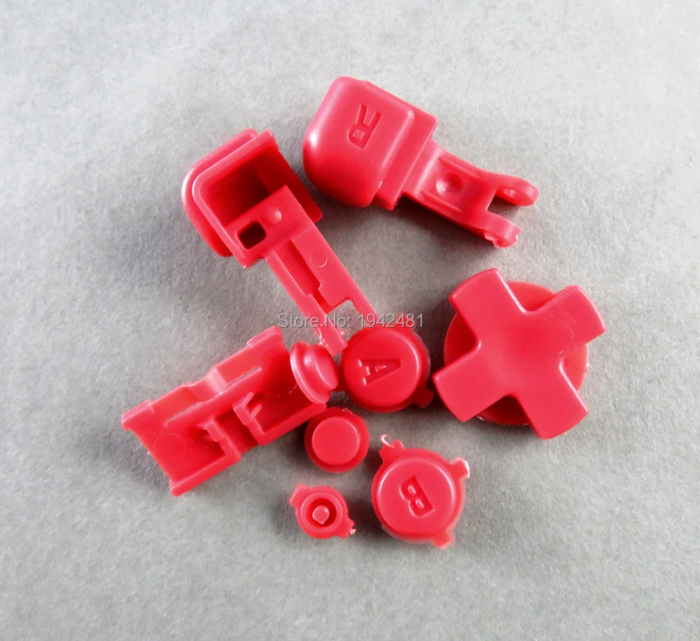 Set di chiavi per pulsanti di ricambio 2Set per GameBoy Advance SP GBA SP Set completo R L A B pulsanti d-pad tinta unita traslucido trasparente