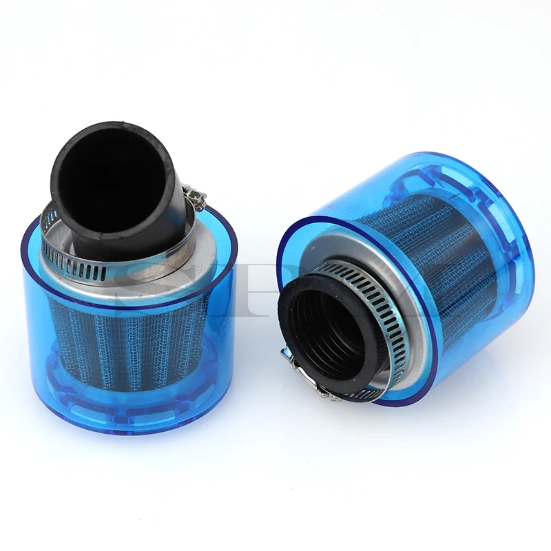 32/35/38/42mm Blue Straight/Bend Elbow Neck Motorcycle Motorbike Air Filter Cleaner 50cc-125cc ATV PIT Dirt Bike Splash Proof