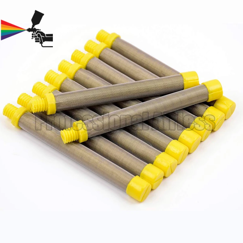 Filtro per pistola Airless 10 pezzi filtro a pistola tipo Push-In 30/50/100/150/200 Mesh per pistola a spruzzo per vernice Airless Wagner