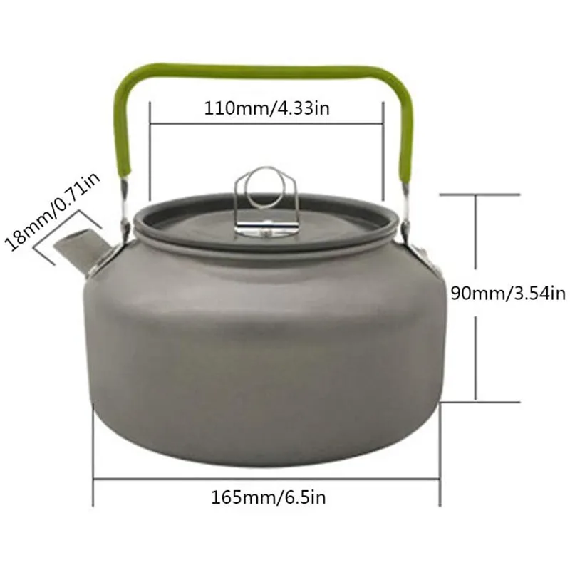 Portable Outdoor Camping Teapot Aluminum Alloy Water Bottle Corrosion Resistance Hard Oxidation Treatment Kettle Pot Cookware