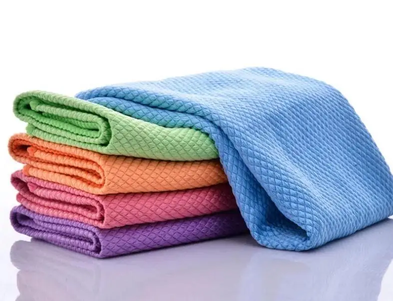 200pcs/lot 30cmx40cm Microfiber Polishing Cleaning Towels Glass Stainless Steel Deep Shine Cloth Window Windshield cloth SN2101