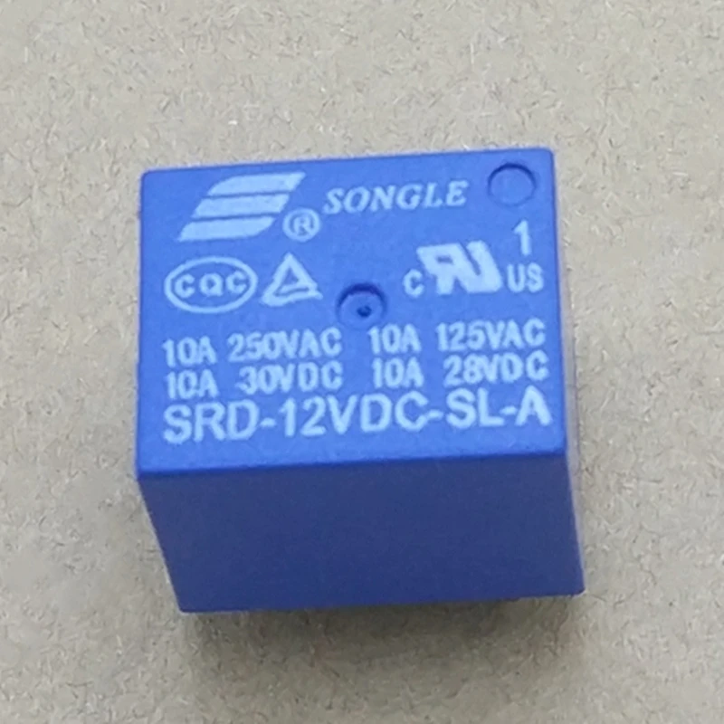 10 Pcs DC 12V Coil SPDT 4 Pin Mini Power Relay PCB Type SRD-12VDC-SL-A High quality