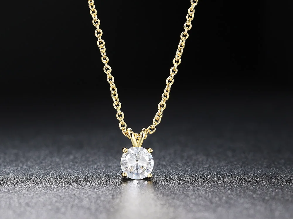 Runde Kristall-Anhänger-Halskette für Damen, Modische Hochzeits-Schlüsselbeinkette, Hochzeitsschmuck-Accessoires, Geschenk, Dropshipping N462 – Detail 6