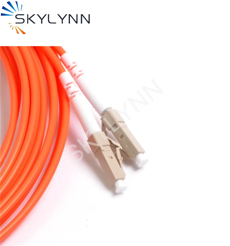 30 peças cabo de remendo de fibra ótica 3 metros de comprimento lc/visual/upc duplex 2.0mm., cabo de remendo de fibra ótica om2 50/125 com jaqueta orange lszh.