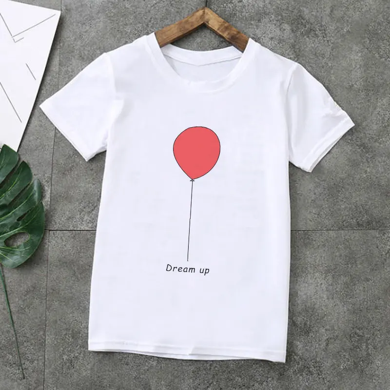 

Summer New Style T-shirt Kids Multicolor Balloon Print Girls T Shirts Fashion Casual Design Boy T Shirt Harajuku Round Neck Top