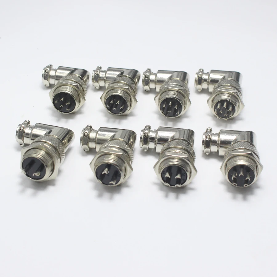 1 zestaw GX16 90 stopni kątowy XLR 16mm kolanko 2 3 4 5 6 7 8 9 Pin żeński wtyk męski gniazdo montażowe złącze lotnicze