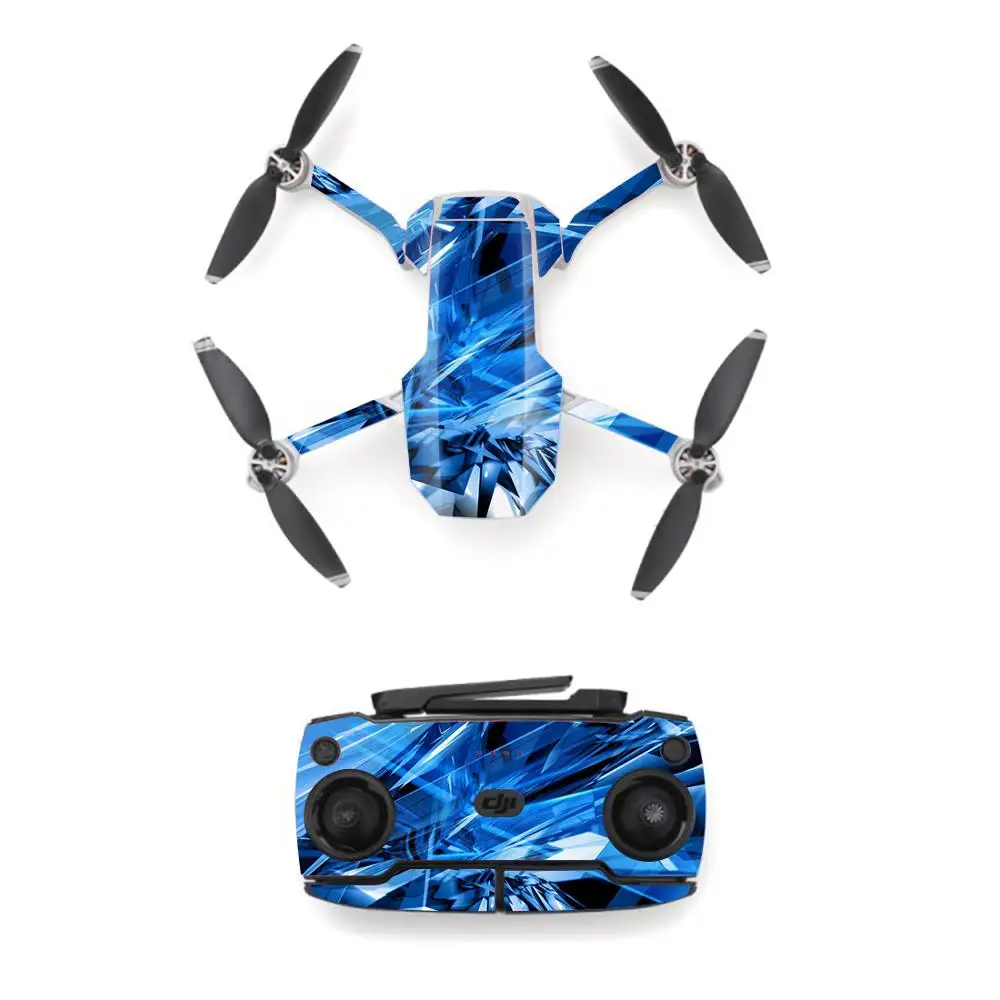 Pegatina de piel impermeable de estilo científico para DJI Mavic Mini Drone y control remoto, calcomanía de vinilo, cubierta de piel, 6 estilos