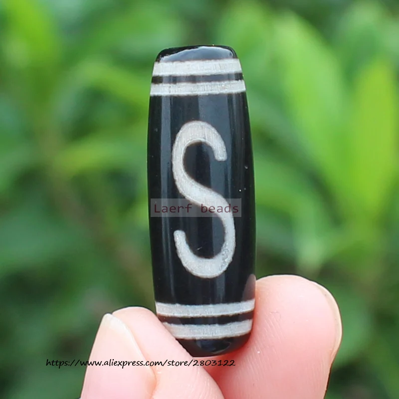 1Pcs , Around 10X30mm Many patterns Tibet Dzi agates  Beads ,For DIYJewelry making! Mixed wholesale for all items !
