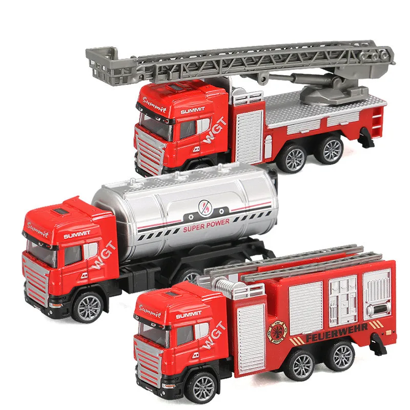 1:64 alloy pull back urban sanitation vehicle suit model,fire engineering truck,military truck toy,free shipping