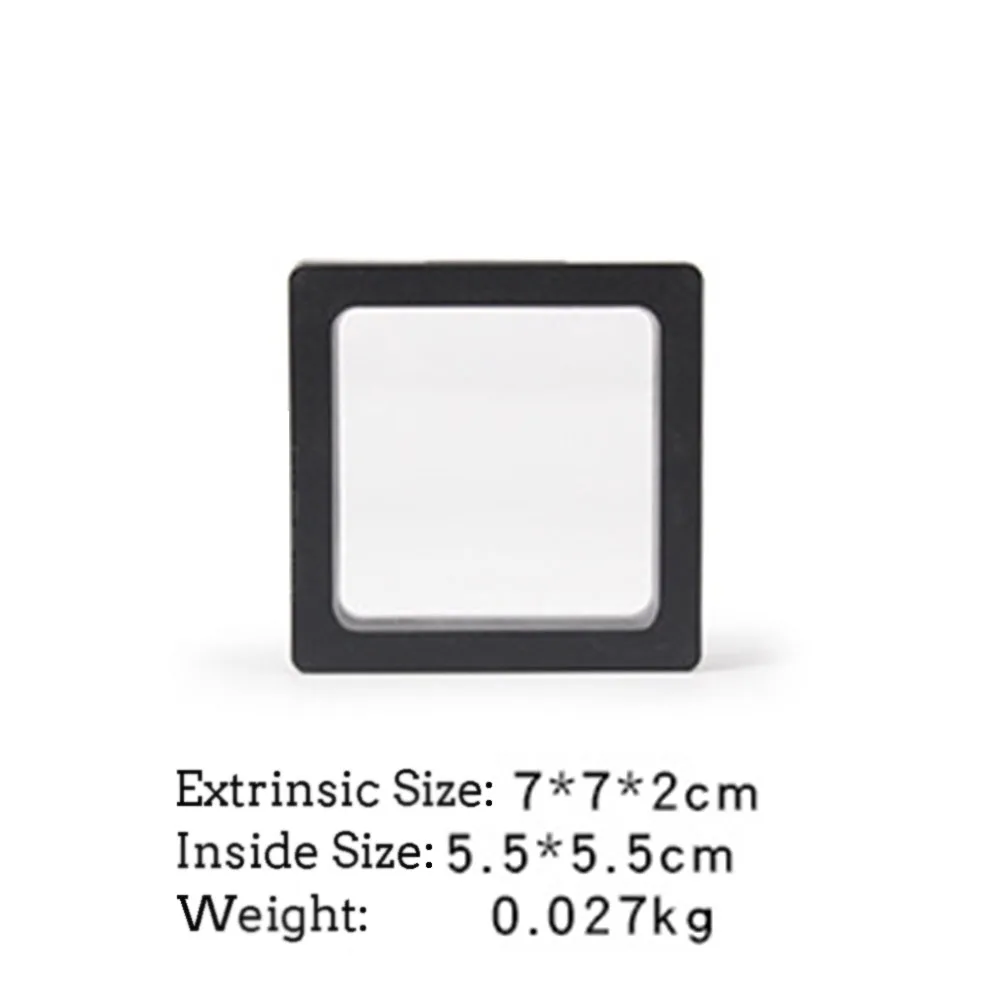 3D Floating Picture Frame Shadow Box Jewelry Display Stand Ring Pendant Holder Protect Jewelery Stone Presentation Case