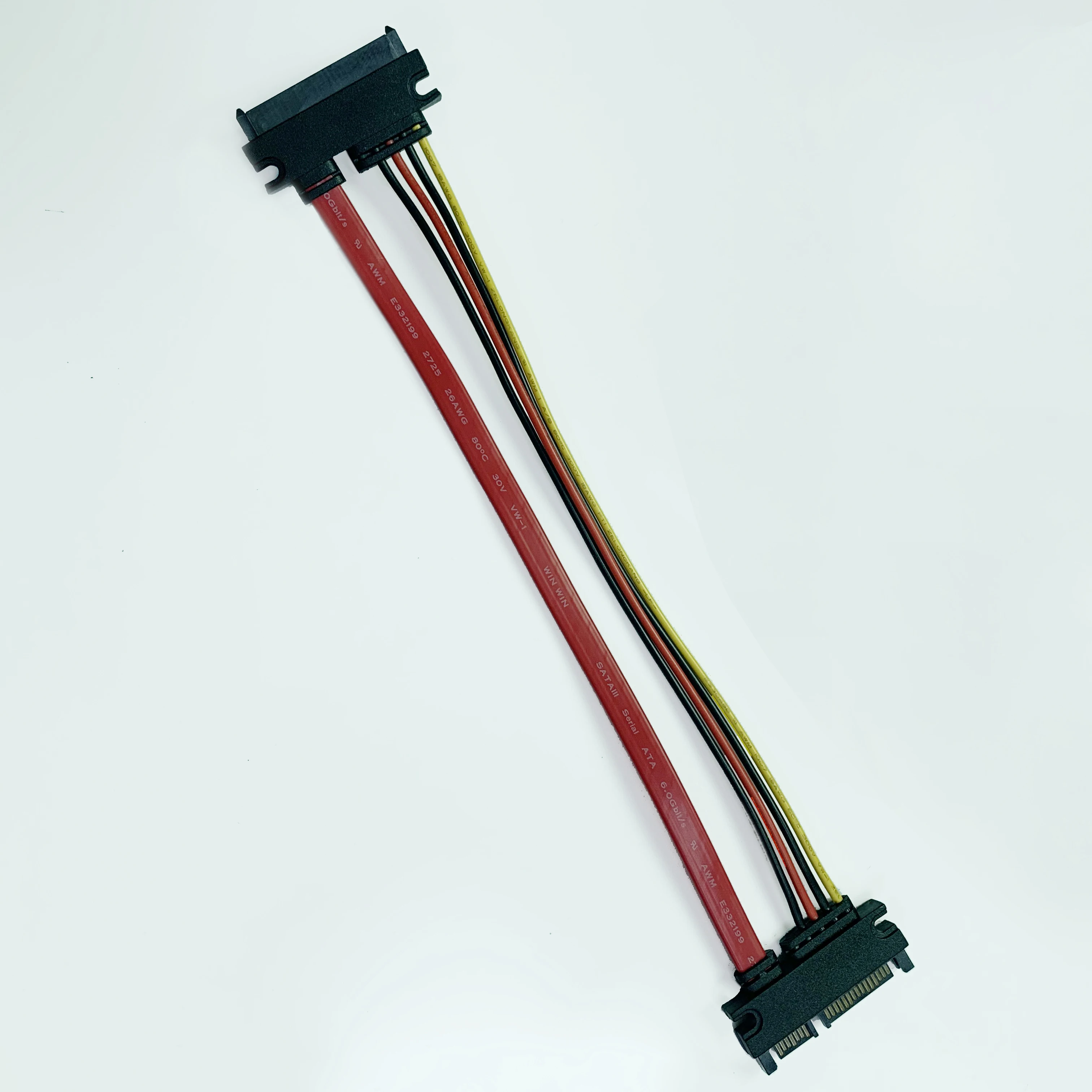 Sata 22Pin Extender Kabel Man-vrouw 7 + 15 Pin Serial Ata Sata Data Power Combo Verlengkabels