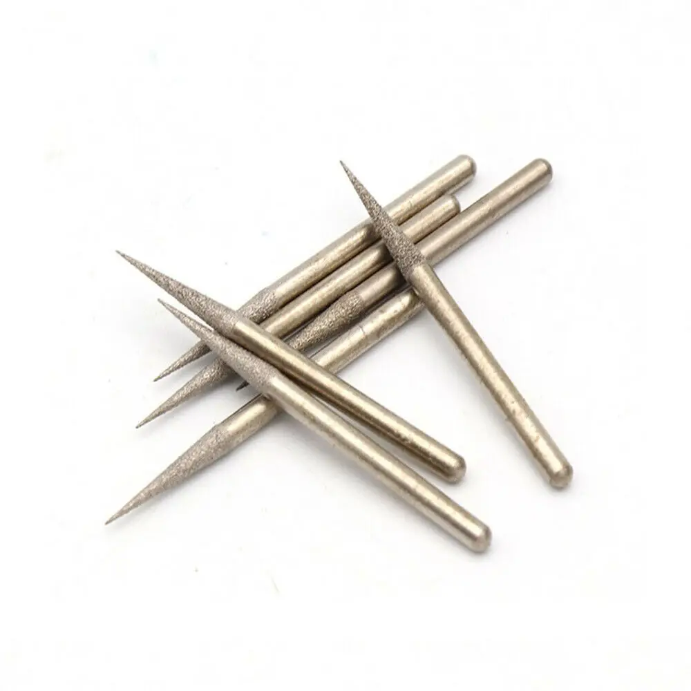 2.1/3mm lutowanie diamentowe Burr Bit punkt szlifowania do narzędzia do grawerowania szkła Dremel