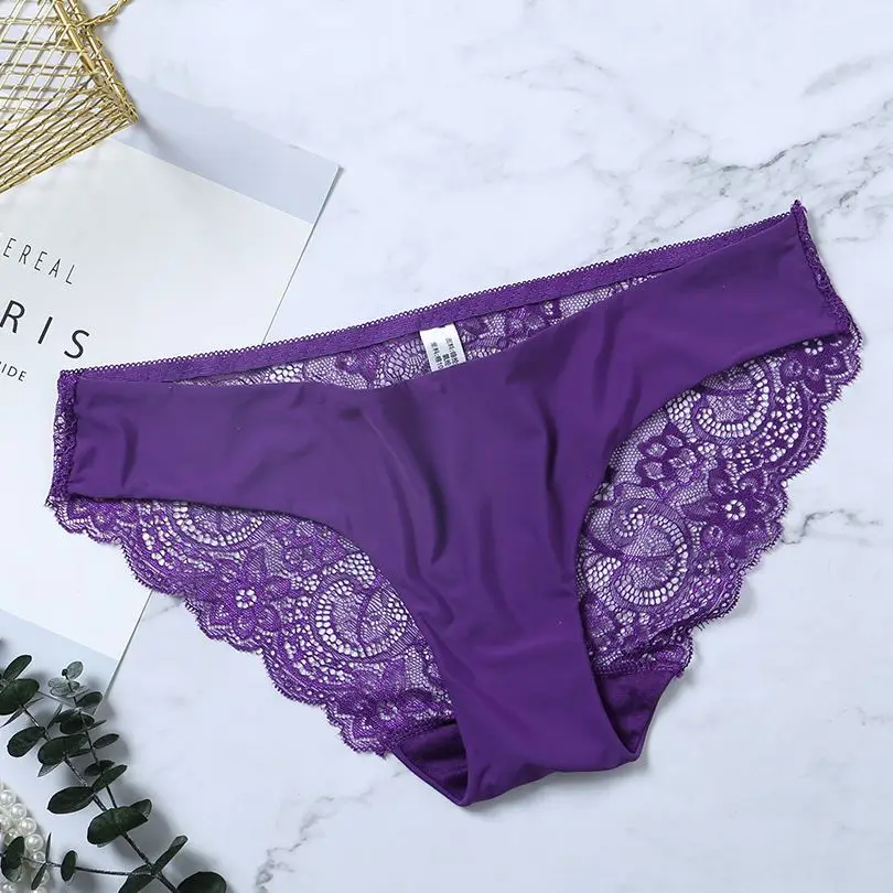 Lace Panties Female Underpants Sexy Panties For Women Briefs  Underwear Comfortable Ladies Pantys Lingerie 13 Solid Color