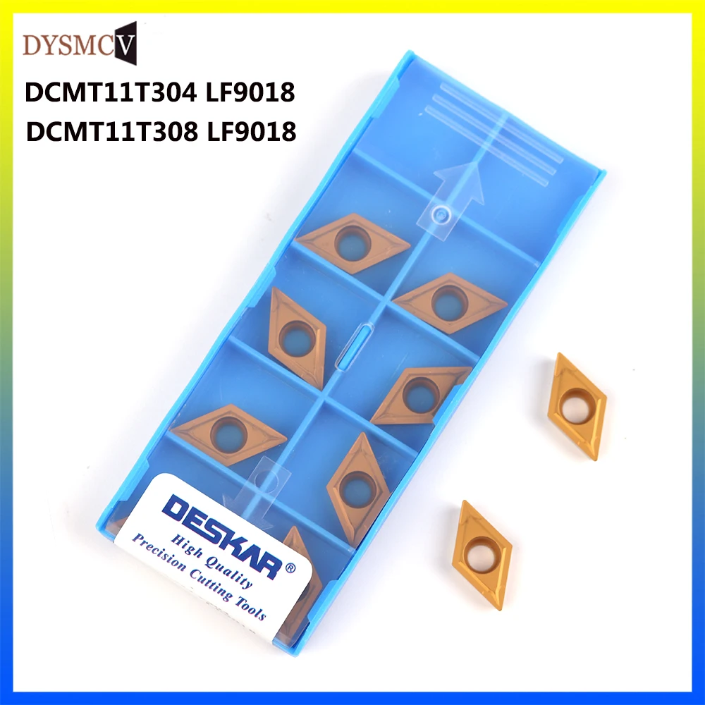 DESKAR 100% original DCMT11T304 DCMT11T308 LF9018 carbide inserts turning tools lathe machining tools for steel processing