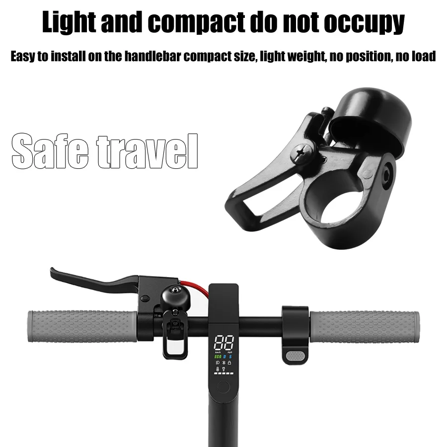 Scooter Bell Horn Aluminum Alloy Ring Bell General For Xiaomi Mijia M365 pro Electric Scooter Acessory Skateboard black Bell