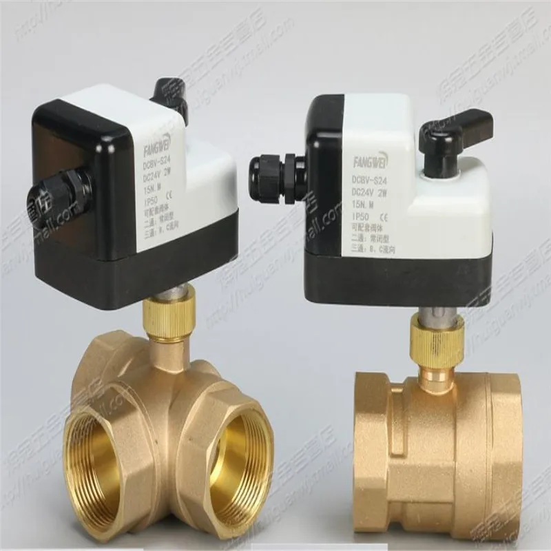 

Internal Thread Electric Ball Valve DC24V DC Three-way DN32