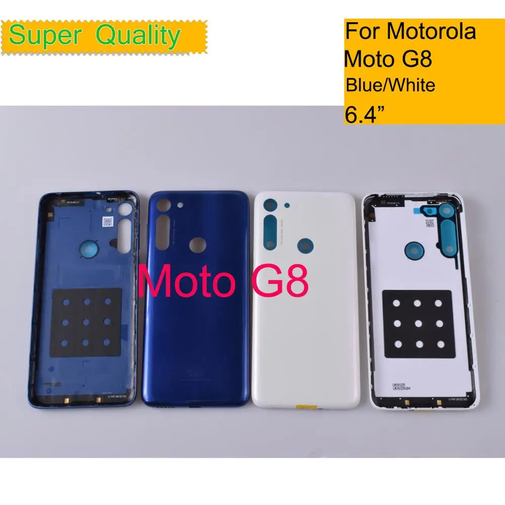 10Pcs/Lot For Motorola Moto G8 Housing Battery Cover Back Cover Case Rear Door Chassis Shell G8 Replacement