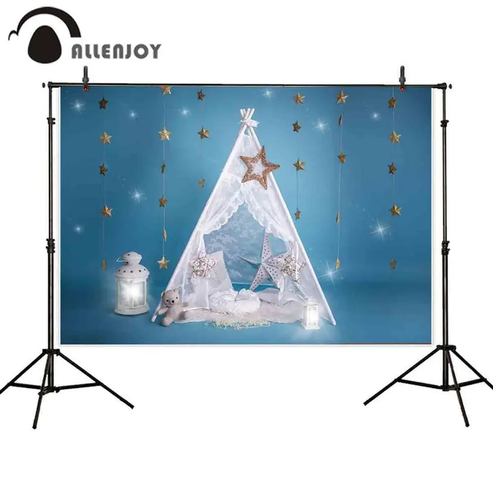 

Allenjoy photography studio background smash cake tent stars newborn baby shower birthday backdrop photo shoot photocall props