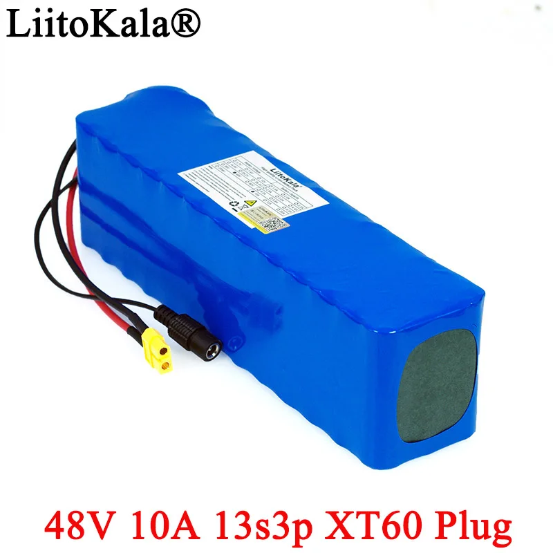 

LiitoKala e-bike battery 48v 10ah 18650 li-ion battery pack bike conversion kit 1000w 54.6v 13s3p batteries XT60 plug