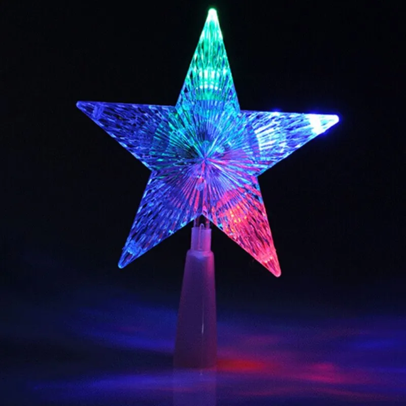 Star Tree Light for Christmas Trees Decoration EU Plug Blinking Fairy Lights Home Wedding Party Garden Holiday 23cm Dropshipping