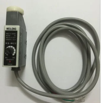 WEILONG Color Code Sensor KS-W23 (White Light Source) NPN Bag Making Machine Photoelectric Switch Sensor Replace KS-C2W