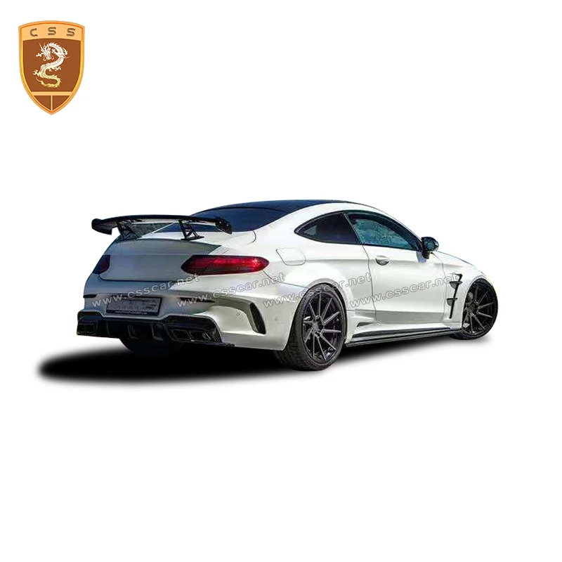 CSSYL Exclusive Supply Benz W205 Two-Door Fiberglass Front Rear Bumper Bars For Benz C Class Change PD Style Auto Parts 00913