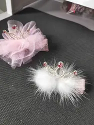 2020 New Pet Clip Children's Jewelry Dogs  Crown Hairpin  flower Hairpin Cat Accessories