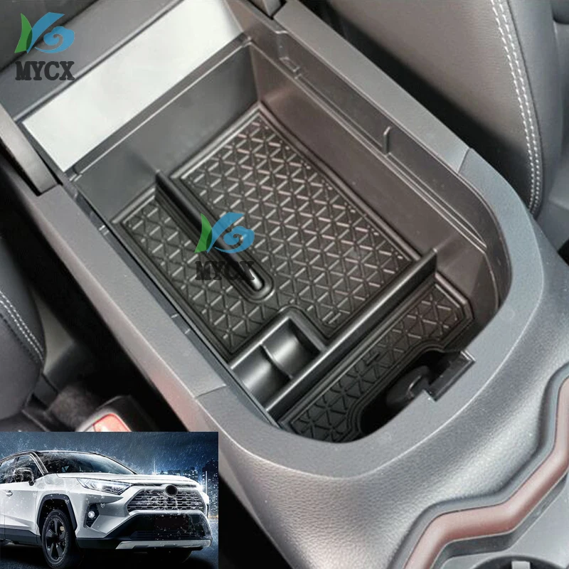 

Fit For Toyota RAV4 XA50 2019 2020 Car Organizer Armrest Glove Storage Box Console Tray Non-slip Mats Car Styling Accessories