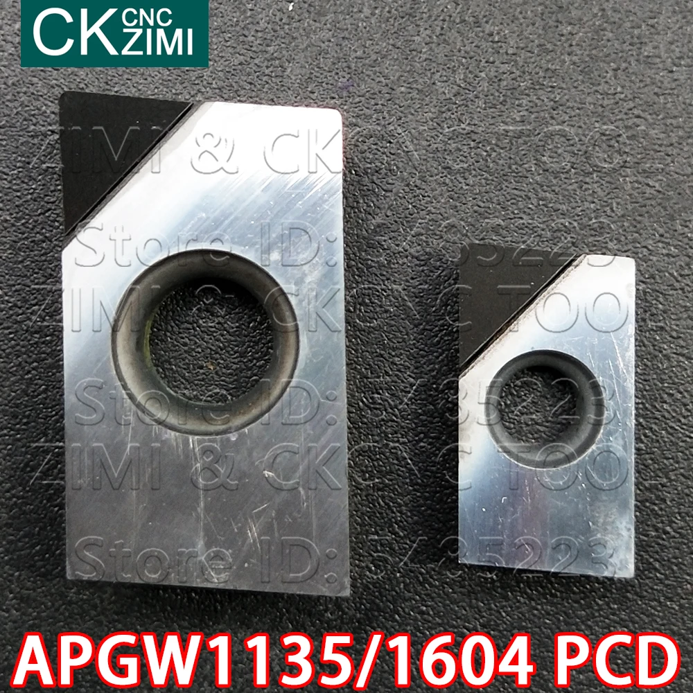 APGW1135 PCD APGW160404 PCD, إدراج الماس ، أداة مخرطة CNC ، شفرة تحول ، طحن ، أداة تحول ، مطحنة APGW ، أداة قطع