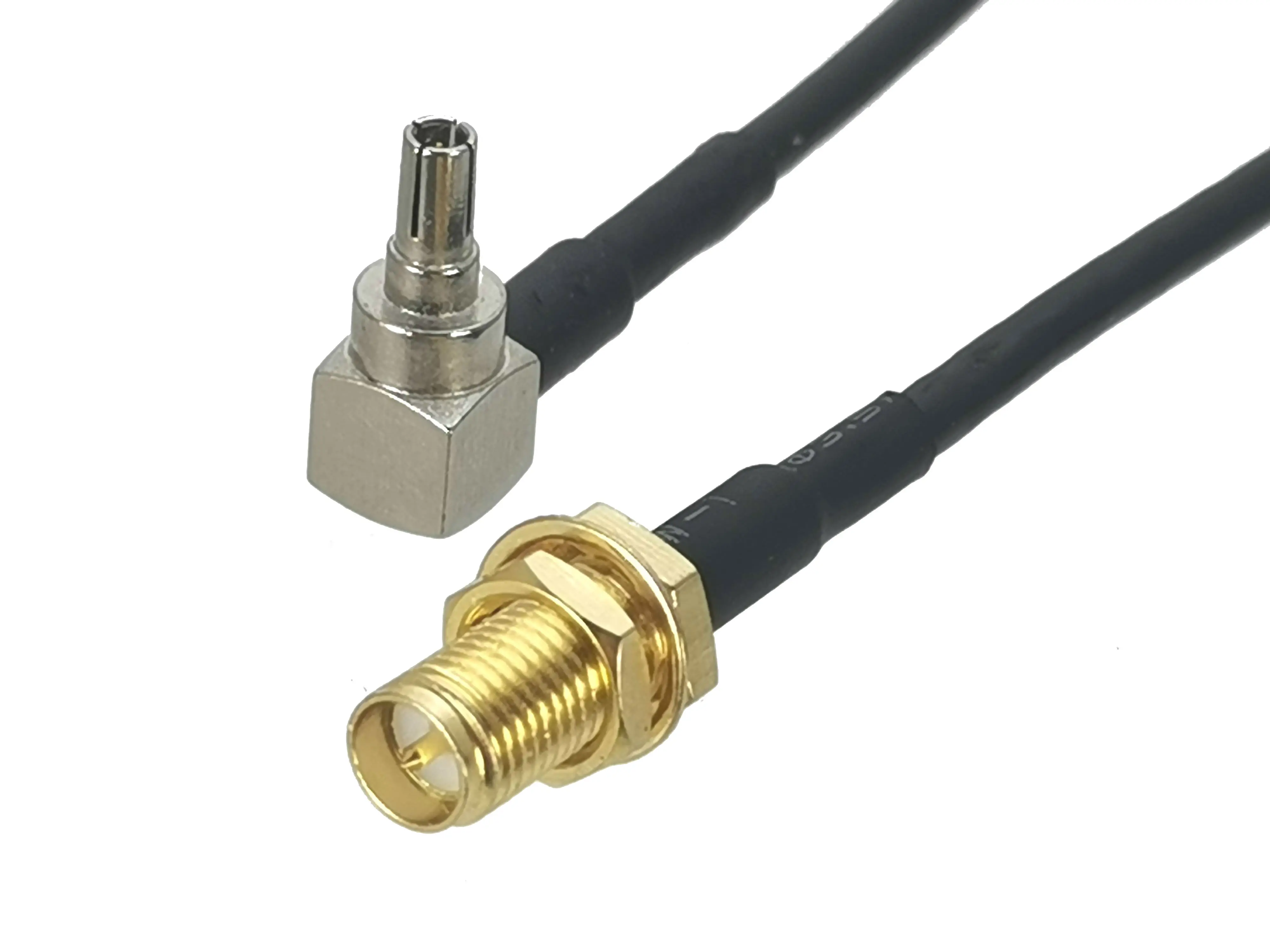 1Pcs RG174 RP-SMA Female Plug Bulkhead to CRC9 Male Plug Right angle Connector RF Coaxial Jumper Pigtail Cable 4inch~10M