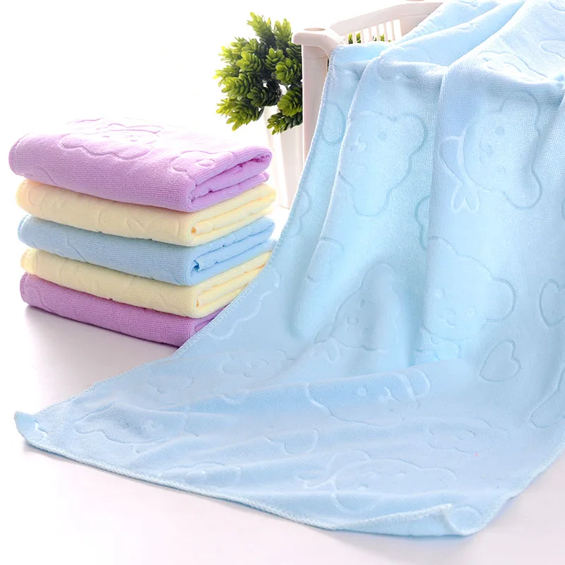 Microfiber Towels Embossed Thick Soft Absorbent Ultrafine Fiber Towel Beach Bath Towel 30*70cm for Home Barbershop Accessories