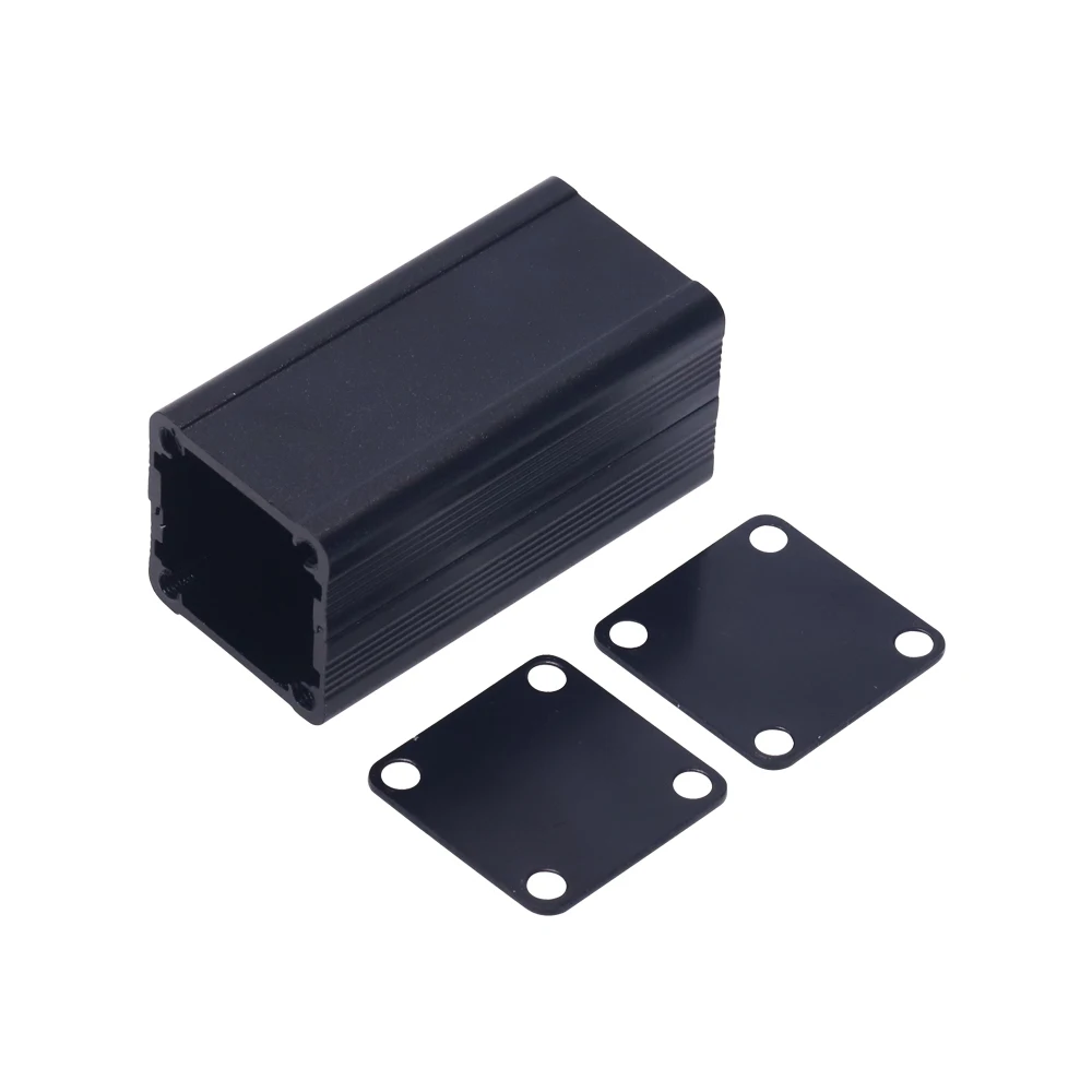 Scatola di giunzione in alluminio impermeabile custodia per strumenti nera custodia elettronica 50x25x25mm scatola per progetti elettronici fai-da-te