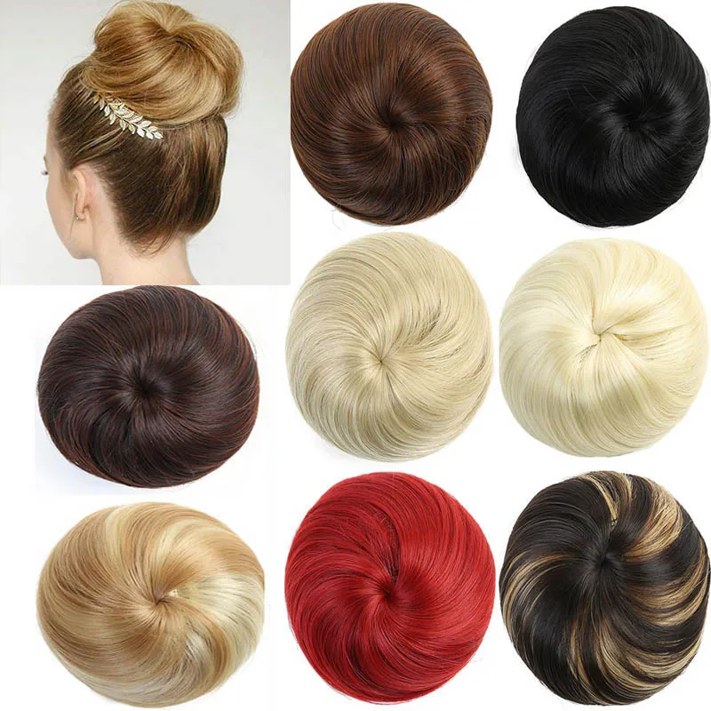 MANWEI-extensiones de pelo elásticas, cinta para el pelo, mechones de cola de caballo, postizos Updo, bollos con cordón