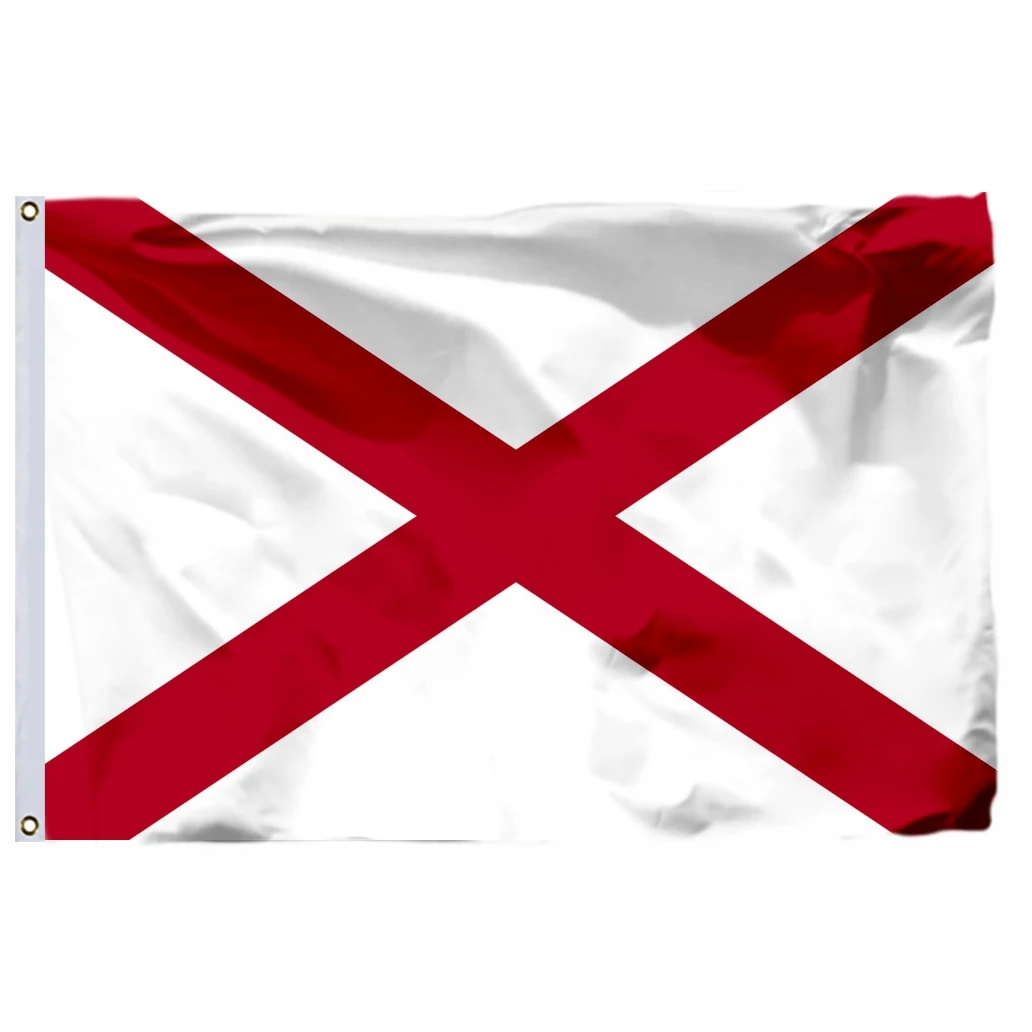 

US State Alabama Flag 3x5ft America 21x14cm United States Double Stitched High Quality Banner 90x150cm USA For Home Decoration