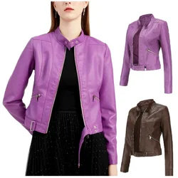 Abrigo de piel sintética para mujer, chaqueta fina con cuello con capucha, prendas de vestir, S-3XL, primavera y otoño