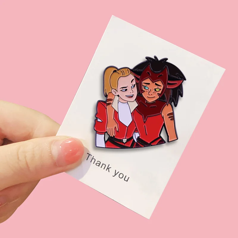 SHE-RA and the princesses of power badge SheRa CatraDora Catra Adora Love hard enamel pin Lesbian LGBT brooch