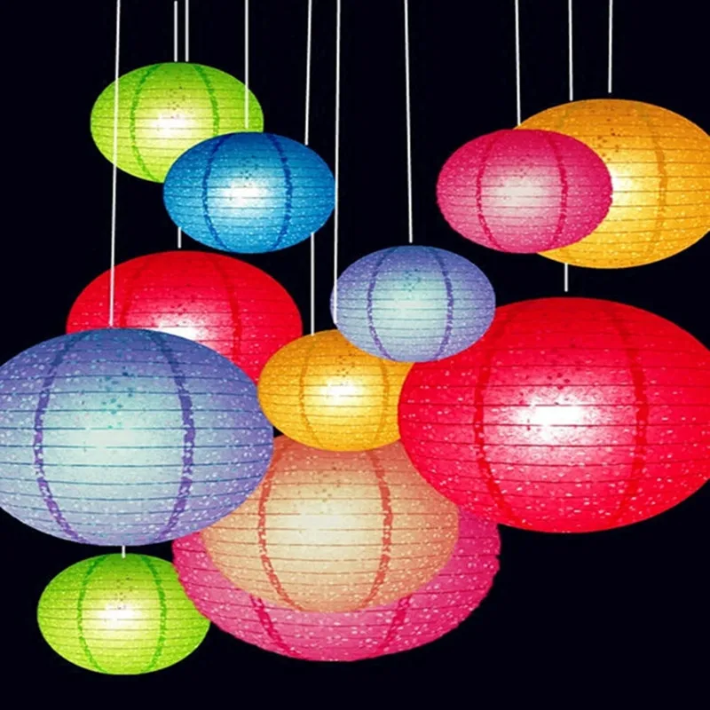 

8 To 16 Inch Party Decoration Luminous Hollow Paper Lanterns Wedding Hanging Ball For Holiday Birthday Christmas Ornament