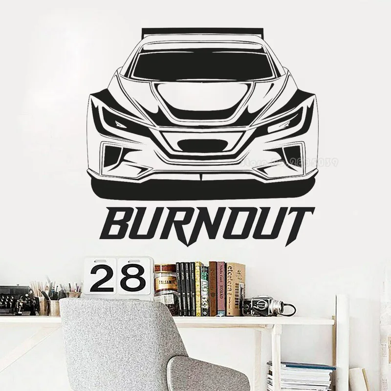 

Personalized Name Car Pattern Wall Decal Custom Name Car Wall Stickers For Kids Rooms Home Decoration Vinyl Decor Wall LL2312